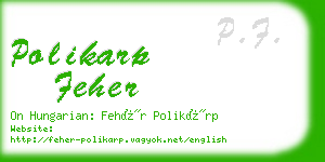 polikarp feher business card